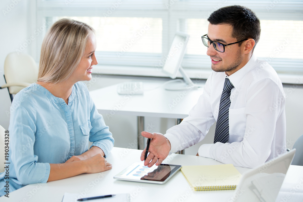 Business people working in an office Business people working in an office