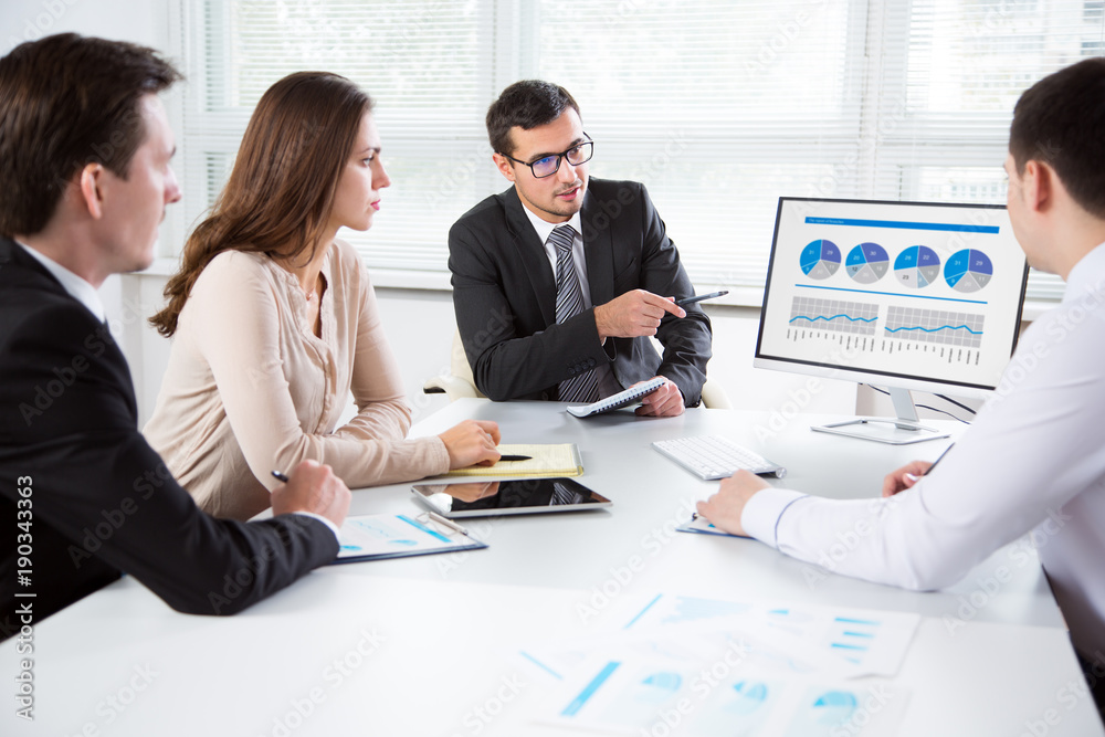 Fototapeta premium Business people working with computer