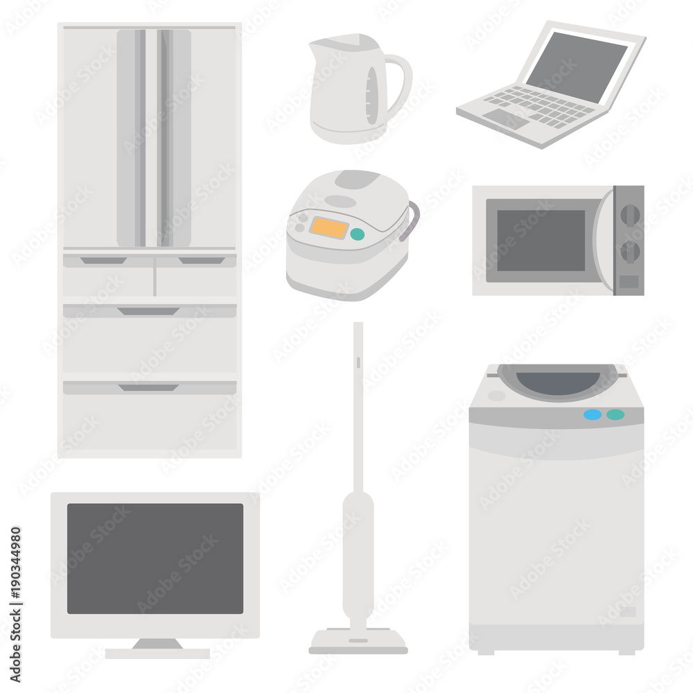 家電 イラスト 新生活 セット Stock Vector Adobe Stock