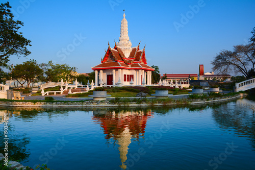 This Landmark building is City pillar of Phetchaburi province, Thailand. (Worship place) photo