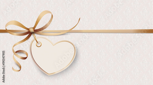 Noble Ribbon Ornaments Wallpaper Heart