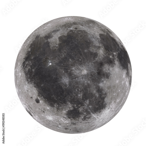 Full Moon Isolated (Elements of this image furnished by NASA)