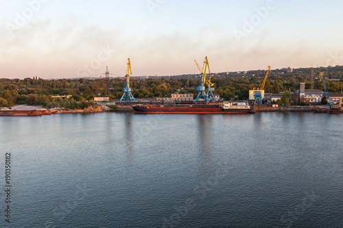 Landscape with River Port