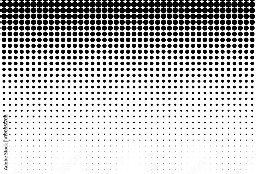 Halftone background. Digital gradient. Dotted pattern with circles, dots, point large scale.