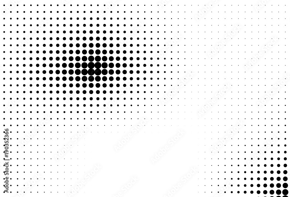 Halftone background. Digital gradient. Dotted pattern with circles, dots, point large scale.