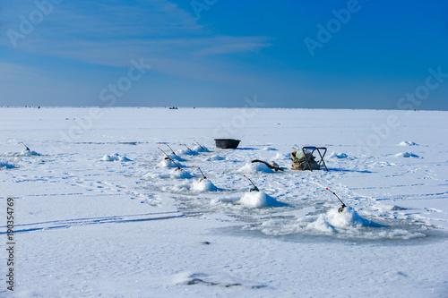 Winter fishing in the Gulf of Finland