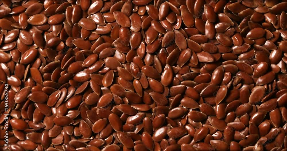 Close up flax seeds , the superfoods with high omega 3 essencial fatty acid ,4K Dci resolution Close up flax seeds , the superfoods with high omega 3 essencial fatty acid ,4K Dci resolution