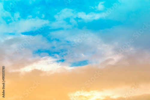 Beautiful sky, clouds and glare of sunlight © Дмитрий Федоров