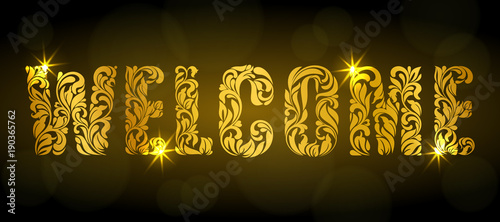 Obraz na plátně Word Welcome