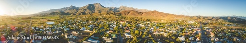 Aerial view over the small town of Ladysmith in the Western Cape of South Africa