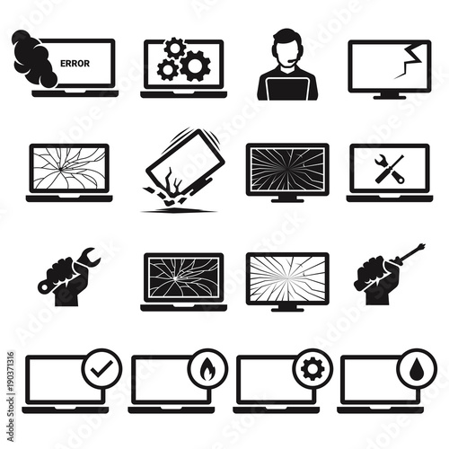 Computer repairs icons