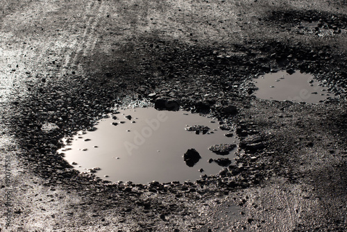 pothole resembling lunar surface crater