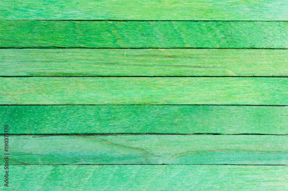 Obraz premium Green wood panel background, Abstract plank for texture.
