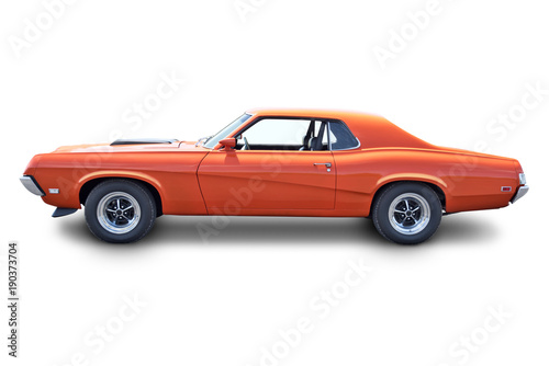 Orange Muscle Car Profile
