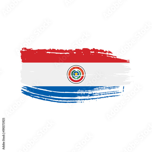 Paraguay flag, vector illustration