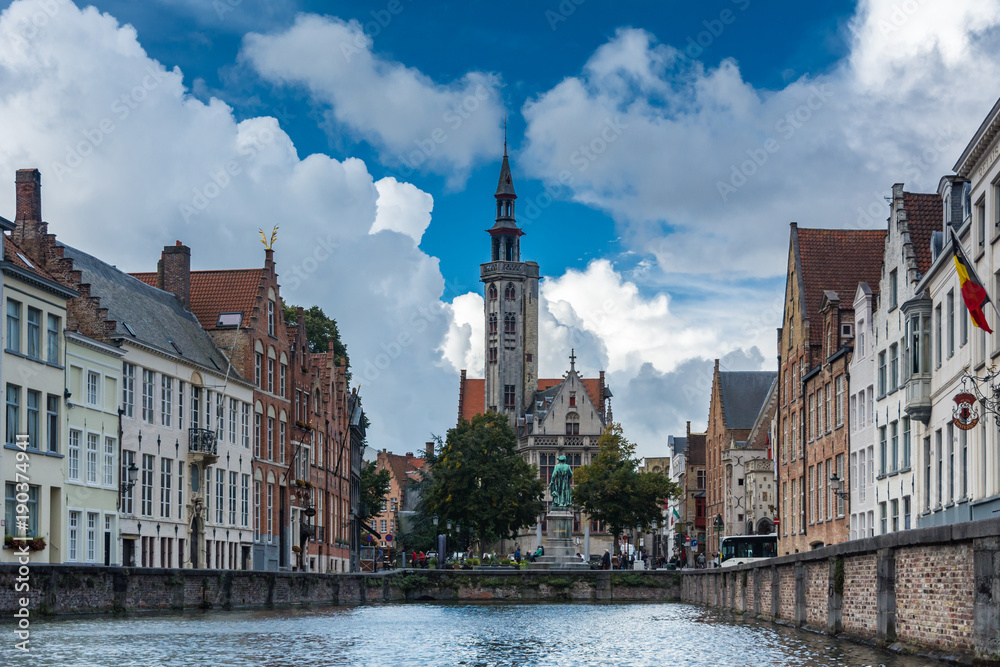Square Jan van Eyck in Bruges, Belgium