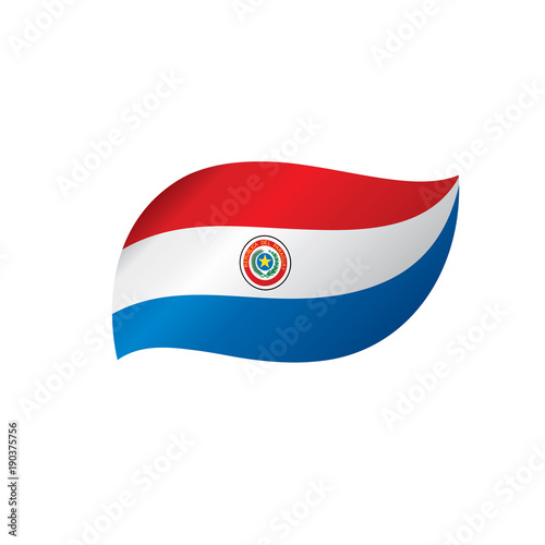 Paraguay flag, vector illustration