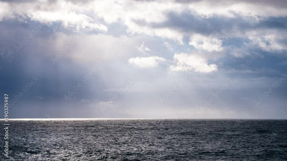Seascape with storm clouds. Time lapse. Seascape with storm clouds. Time lapse.