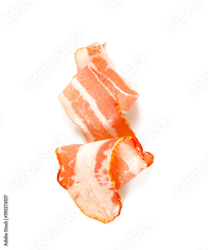 bacon isolated on white