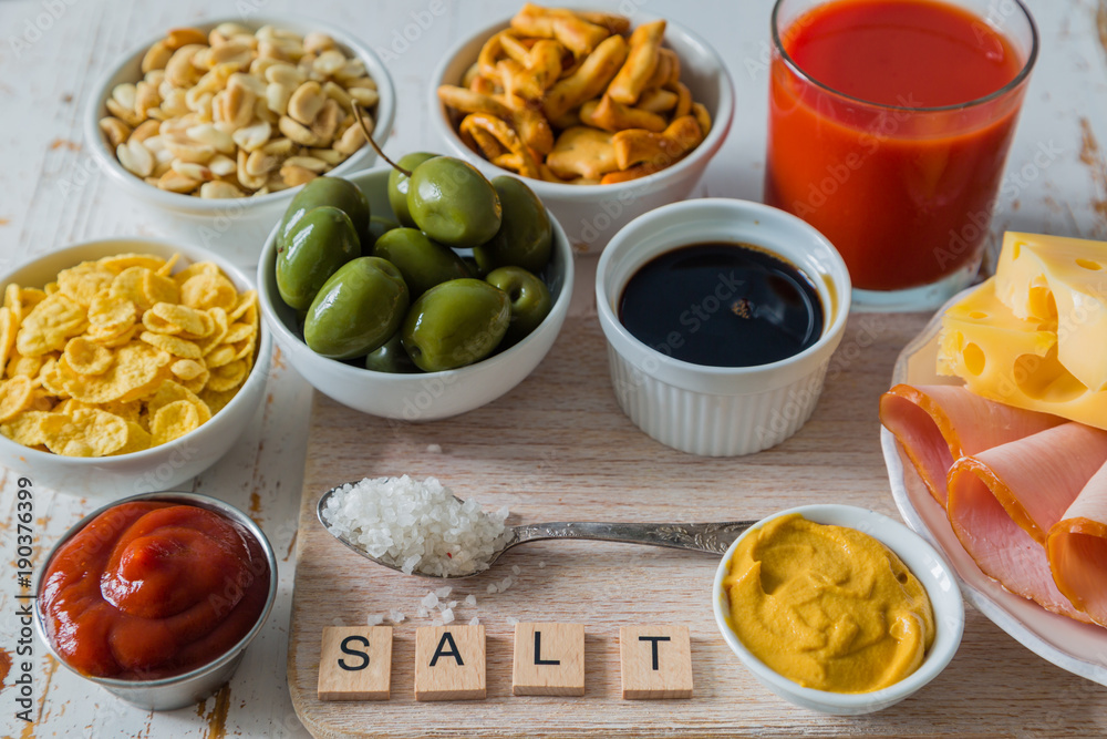 Selection of salt high in salt