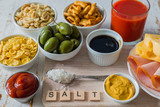 Selection of salt high in salt
