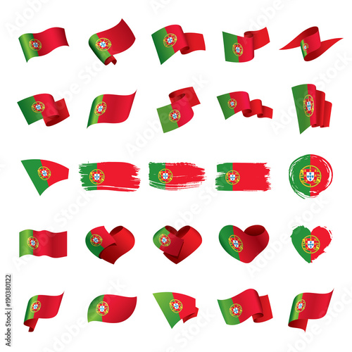 Portugal flag, vector illustration