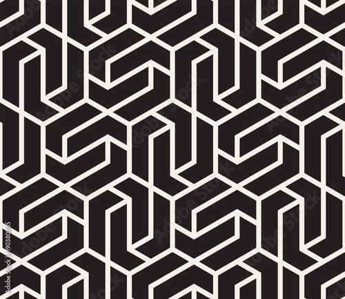 Vector seamless pattern. Modern stylish abstract texture. Repeating geometric shapes from striped elements