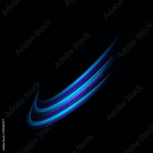 Blue and violet neon arcs