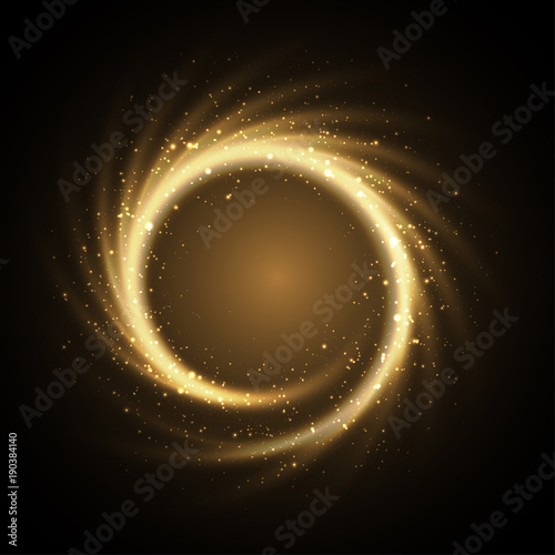 Golden vortex with sparks