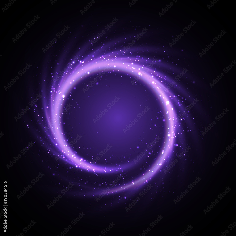 Violet vortex with sparks