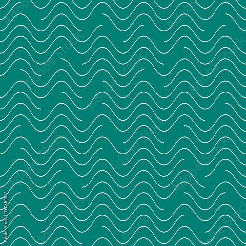 Vector seamless wavy line pattern