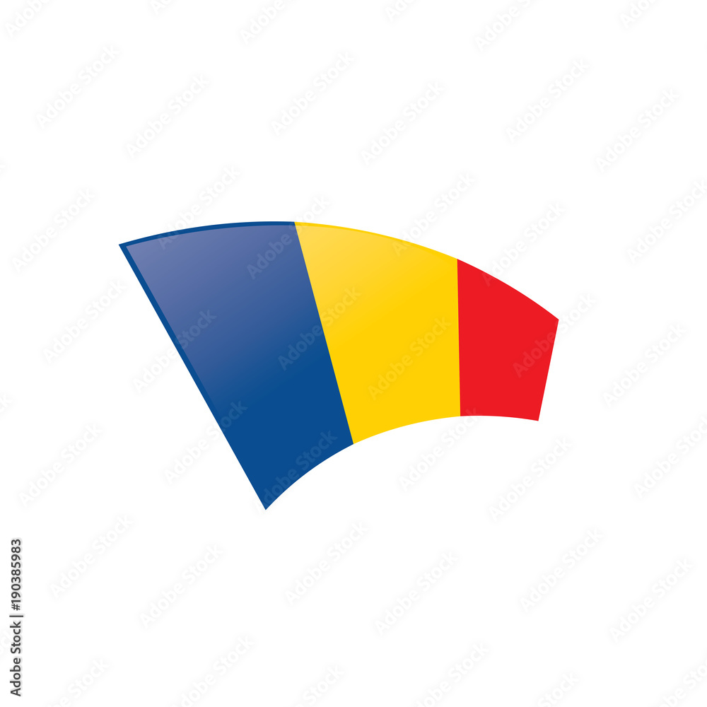 Fototapeta premium Romania flag, vector illustration