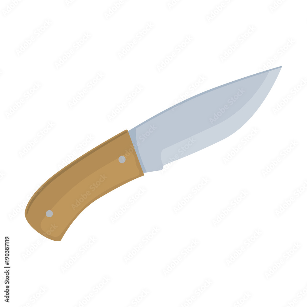 Camping knife, cartoon illustration of travel equipment. Vector Camping knife, cartoon illustration of travel equipment. Vector