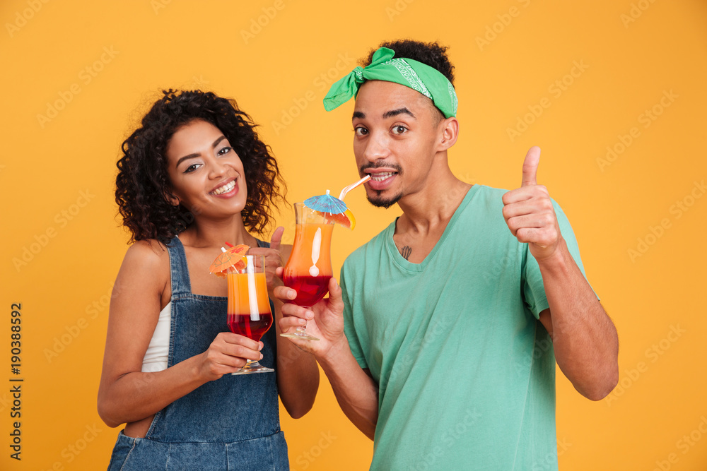 Portrait of a happy young african couple