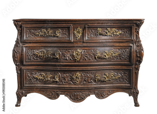 old dresser heavily carved