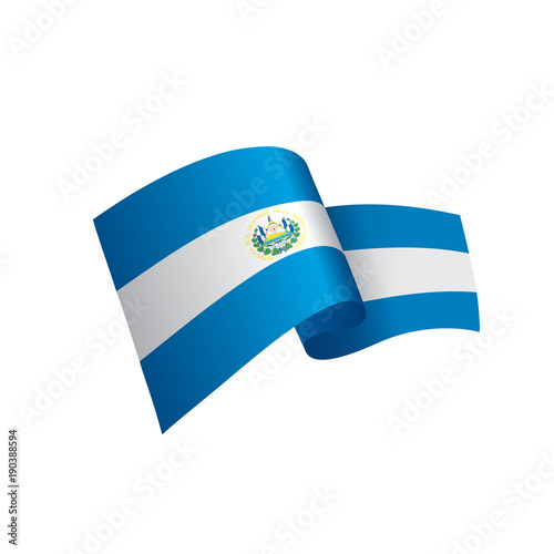 Salvador flag, vector illustration