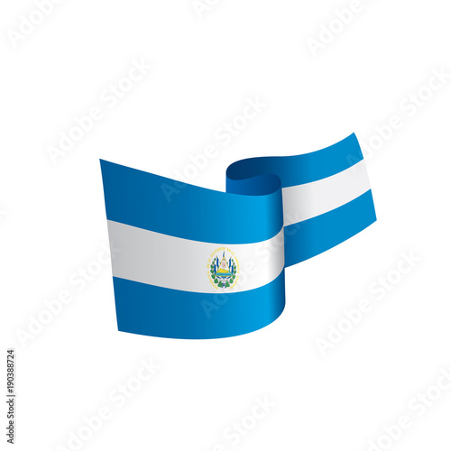 Salvador flag, vector illustration