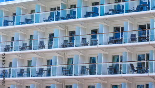 Chairs and Tables on Balconies