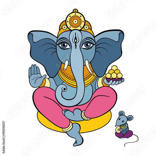 Ganapati Meditation in lotus pose