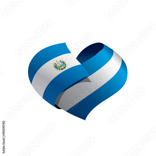 Salvador flag, vector illustration