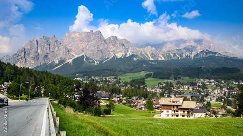 Obraz na płótnie alpejski krajobraz w Cortina D' Ampezzo w salonie