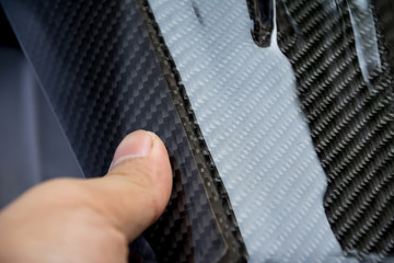 Fototapete Motorsport Carbon fiber composite product for motor sport  © prakasitlalao