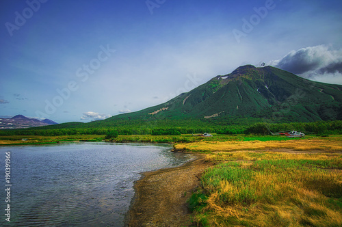 Kamchatka  Nature Park  Russia. Khodutkinskiye hot springs at the foot of volcano Priemysh