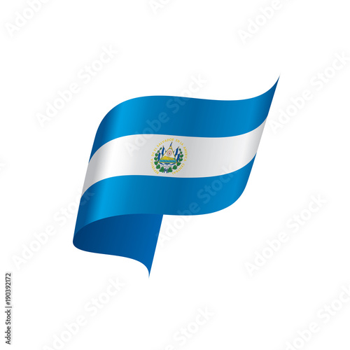 Salvador flag, vector illustration