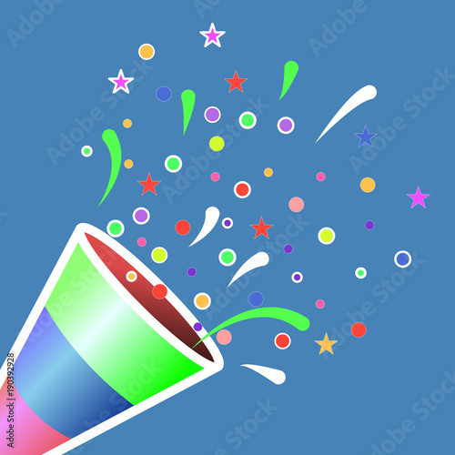 feest met confetti kanon
