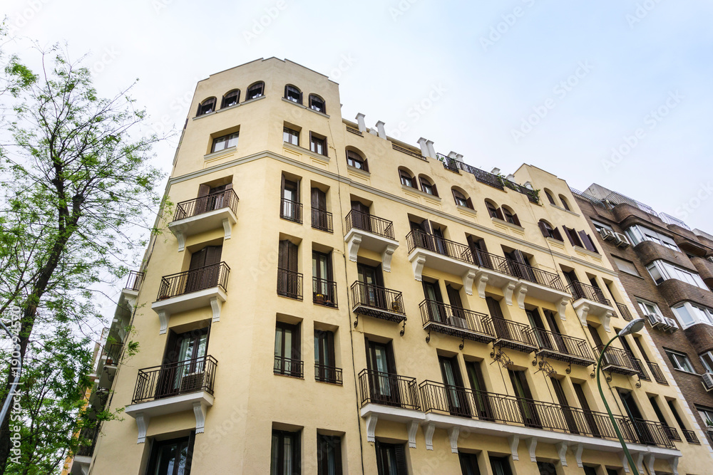 Fototapeta premium Traditional antique city building in Madrid