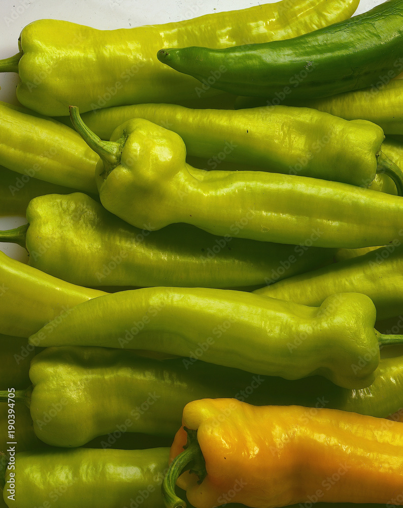 Spitzpapaprika grün,gelb,bildfüllend