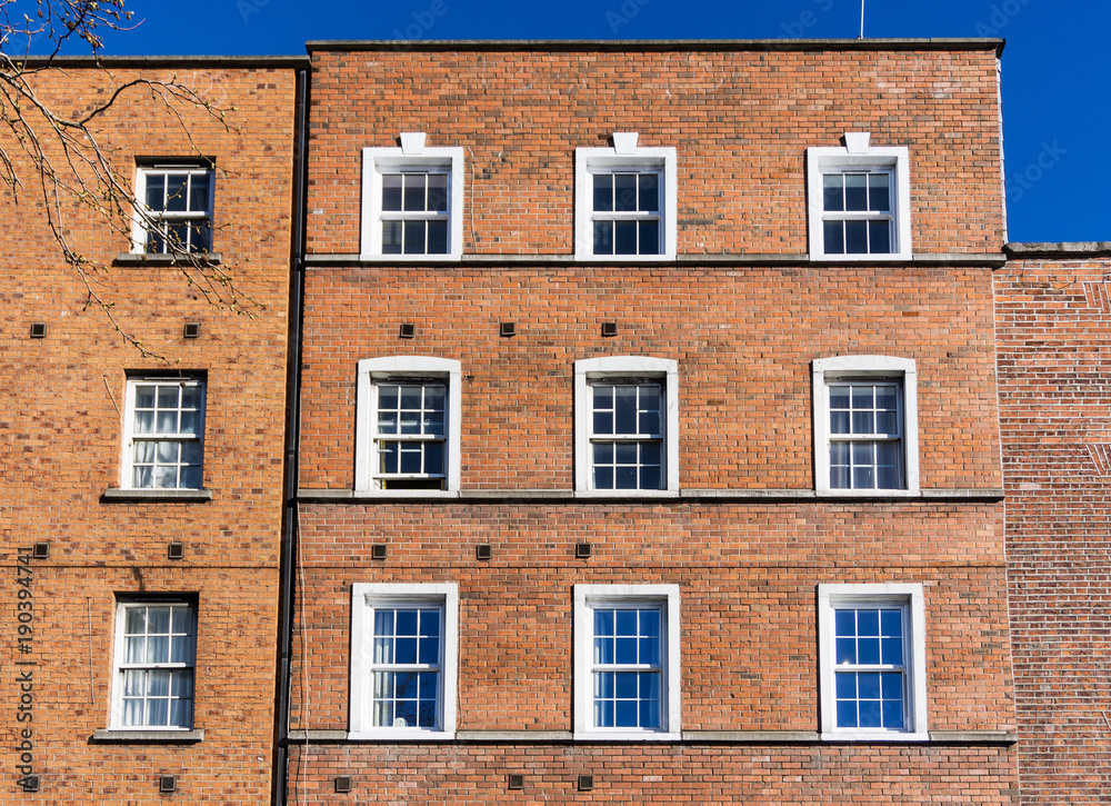 Traditional antique city building in Dublin Ireland