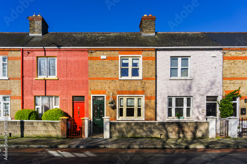 Canvas Print Traditional antique city building in Dublin Ireland
