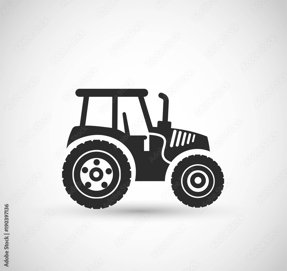 Tractor icon vector 